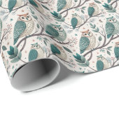 Owl Wrapping Paper | Woodland Animal Gift Wrap Geschenkpapier (Rolleneckpunkt)