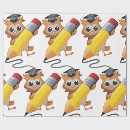 Owl Writing Geschenkpapier (Flach)