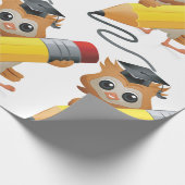 Owl Writing Geschenkpapier (Ecke)