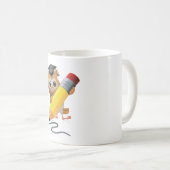 Owl Writing Kaffeetasse (VorderseiteRechts)