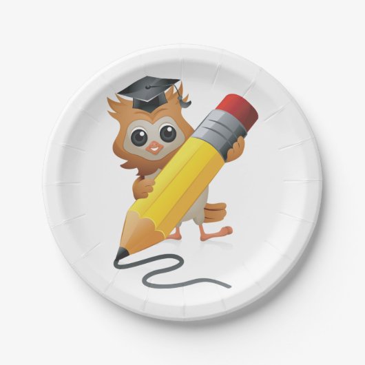 Owl Writing Pappteller (Vorderseite)