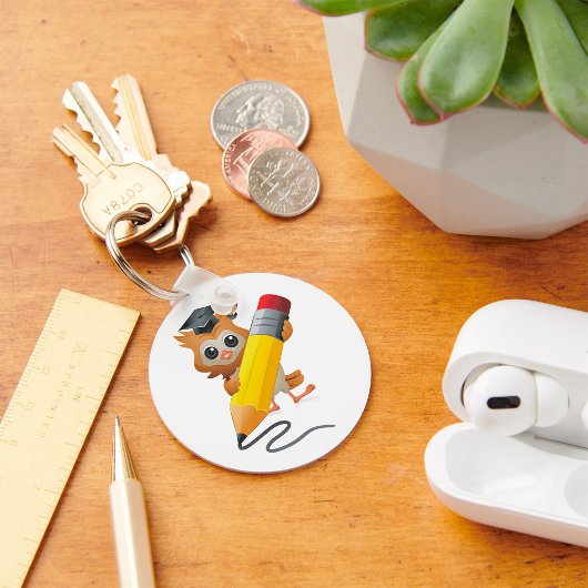 Owl Writing Schlüsselanhänger