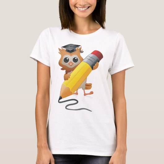 Owl Writing T-Shirt (Vorderseite)