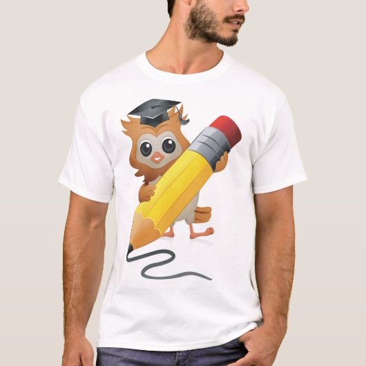 Owl Writing T-Shirt (Vorderseite)