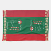 Owl wünscht dir ein frohes Weihnachtsfest Geschirrtuch (Horizontal)