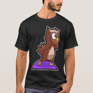 Owl Yoga Posen Sport Gymnastik Ohmmm Heartbea T-Shirt