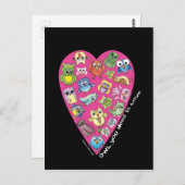 "Owl You Need is Liebe" Postkarte Nr. 3 (Vorne/Hinten)