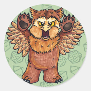 Owlbear Runder Aufkleber