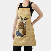 Owle Be Bunny Owl Cartoon Schürze (InSitu)