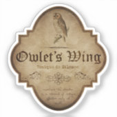 Owlet's Wing Apothecary DC Aufkleber (Vorderseite)