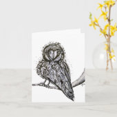 Owlfully niedliches Notecard Karte (Gelbe Blume)