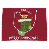 OwlHooHooChristmas Große Geschenktüte (Vorderseite)