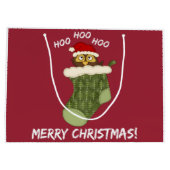 OwlHooHooChristmas Große Geschenktüte (Rückseite)