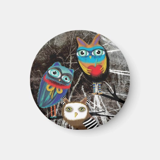 Owlies Owly Owls Magnet (Vorne)