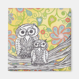 Owls 03 Kühlschrankmagnet
