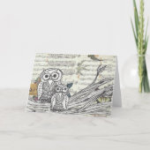 Owls 22 Greetings Card Karte (Rückseite)