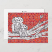 Owls 41 postkarte (Vorne/Hinten)