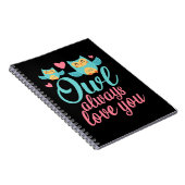 Owls Alway Liebe You Notizblock (Rechte Seite)