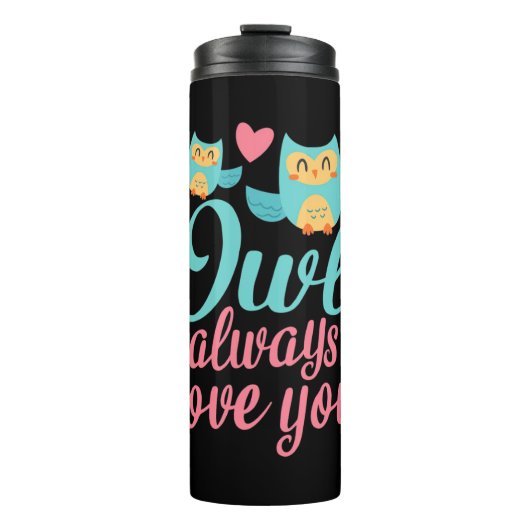 Owls Alway Liebe You Thermosbecher (Vorderseite)