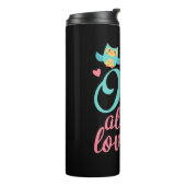 Owls Alway Liebe You Thermosbecher (Nach links gedreht)