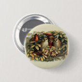 Owls and Elf Fairies Nature Rich Illustration Button (Vorne & Hinten)