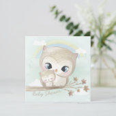 Owls Baby Shower Einladung (Stehend Vorderseite)