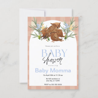 Owls Baby Shower Einladung