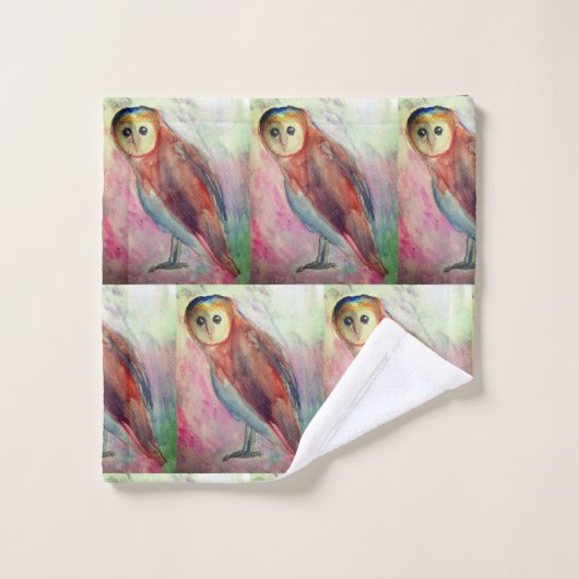 Owls badhandtuch set (Waschlappen)