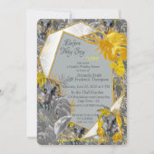 Owls - Blätter der Pflanze in Grau/Gelb 2021 Einladung (Vorderseite)