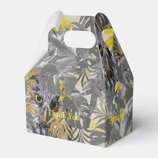 Owls - Blätter der Pflanze in Grau/Gelb 2021 Geschenkschachtel (Rückseite)