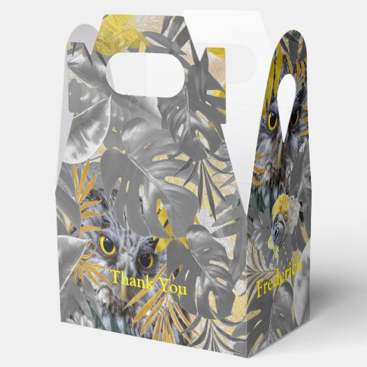 Owls - Blätter der Pflanze in Grau/Gelb 2021 Geschenkschachtel (Geöffnet)