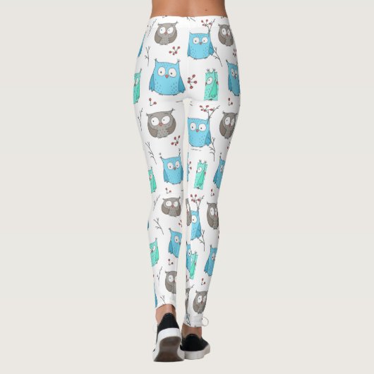 Owls & Branches-Muster Leggings (Rückseite)