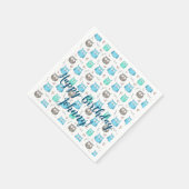 Owls & Branches Pattern Napkins Serviette (Ecke)