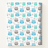 Owls & Branches Pattern Notebook Notizblock (Rückseite)