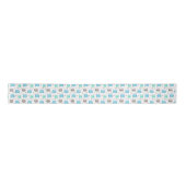 Owls & Branches Pattern Satin Ribbon Satinband (Vorderseite)