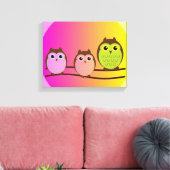 Owls Canvas Print Leinwanddruck (Insitu (Wohnzimmer))