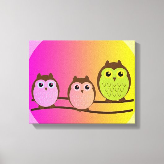 Owls Canvas Print Leinwanddruck (Vorderseite)