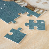 Owls Christmas Eve Night Santa Red Hat Puzzle (Seite)