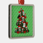 Owls Christmas Tree Ornament Aus Metall (Rechts)