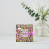 Owl's Clover Lila Wüste Wildblume Foto Travel Quadratische Visitenkarte (Stehend Vorderseite)