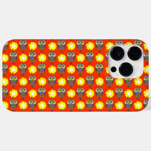 Owls & Daisies Case-Mate iPhone Hülle (Rückseite (Horizontal))