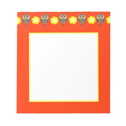 Owls & Daisies Notizblock (Vorderseite)