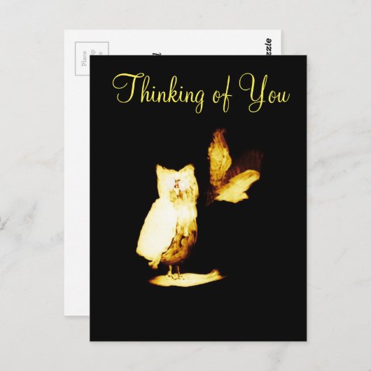 Owls denken an dich postkarte (Vorne/Hinten)