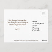 Owls denken an dich postkarte (Rückseite)