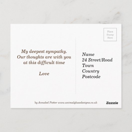 Owls denken an dich postkarte (Rückseite)