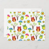 Owls Design Postcard Postkarte (Vorne/Hinten)