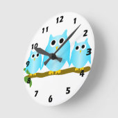 Owls Design Runde Wanduhr (Winkel)