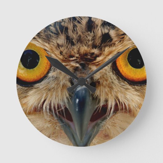 Owls Eyes Runde Wanduhr (Vorderseite)