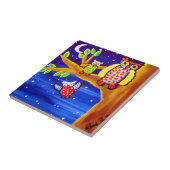 Owls Flug Lehren Folklorekunst Fliese (Seite)