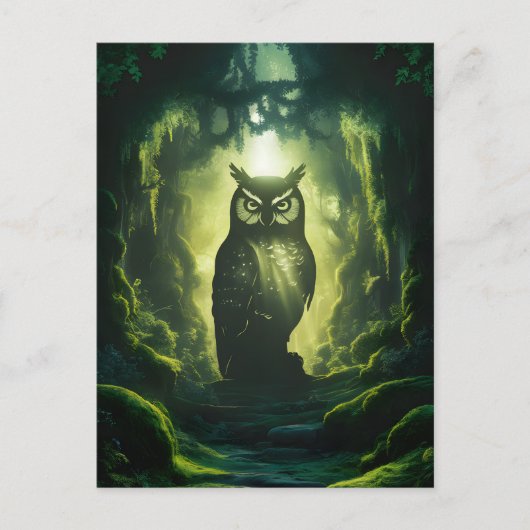 Owls Forest Path Postkarte (Vorderseite)